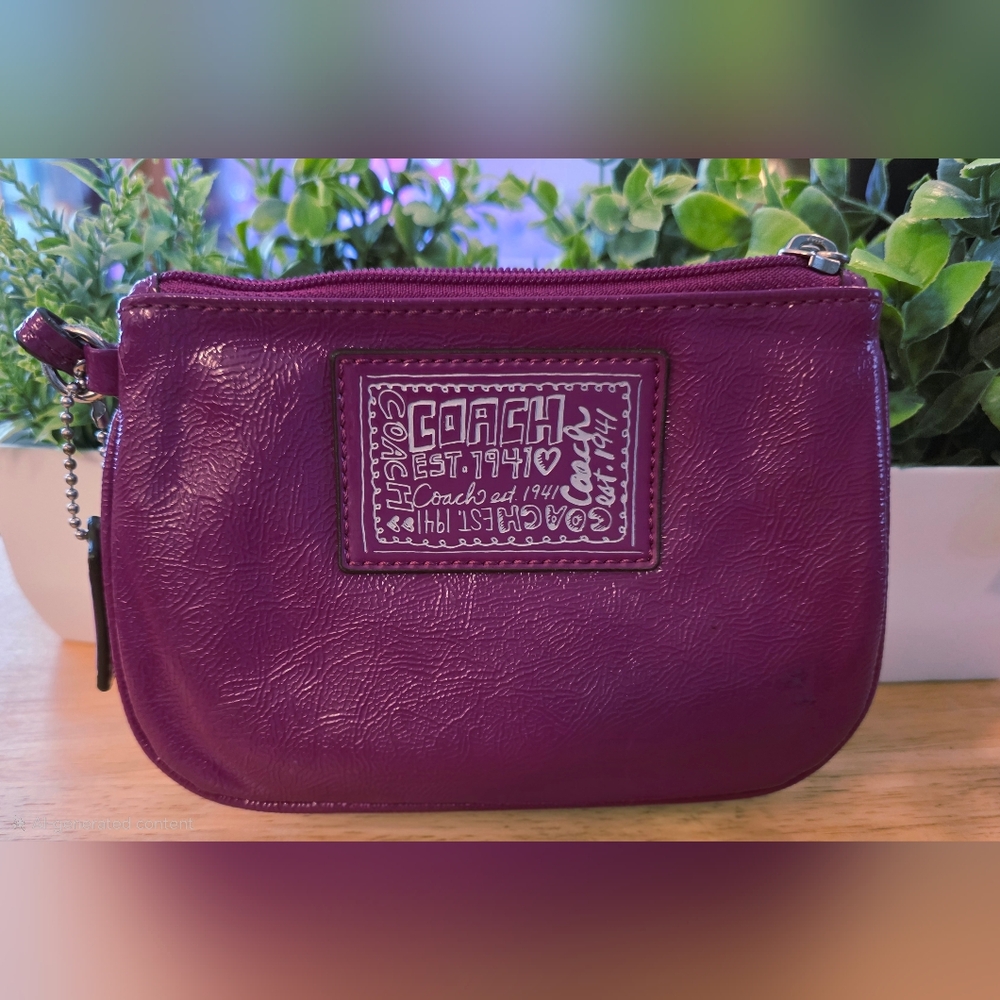 Coach Purple Poppy Women's Wristlet